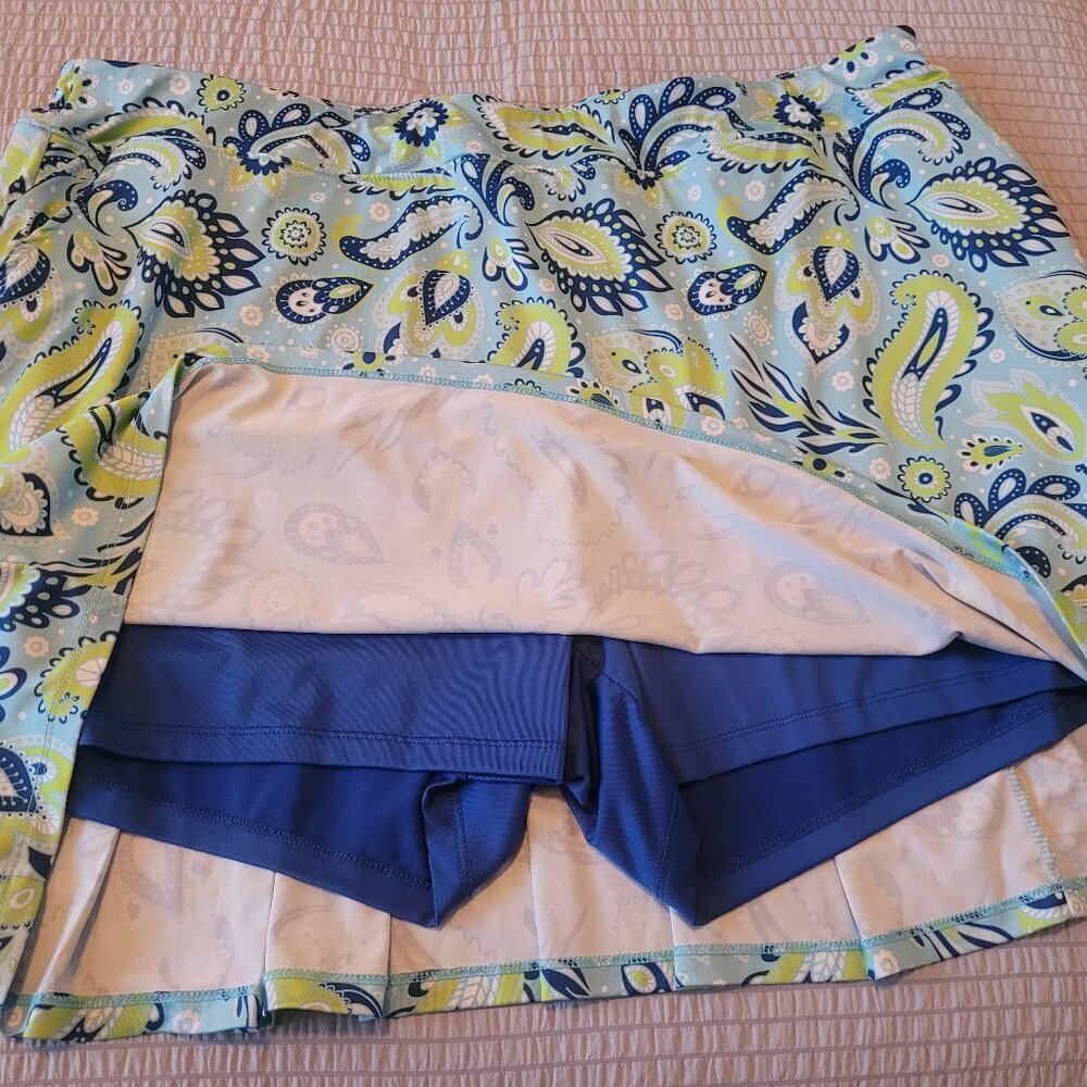 Sport Haley- Paisley Golf Skort w/ Pleats- Sz XXL
